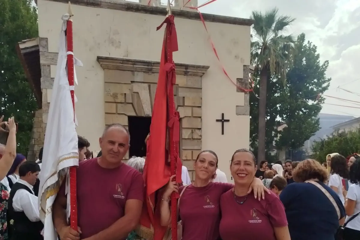 Alcuni componenti del comitato della Leva del 1976 a Pabillonis