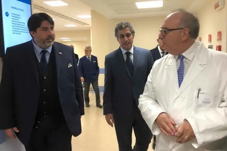 Il presidente Solinas e il direttore sanitario Marcello Acciaro