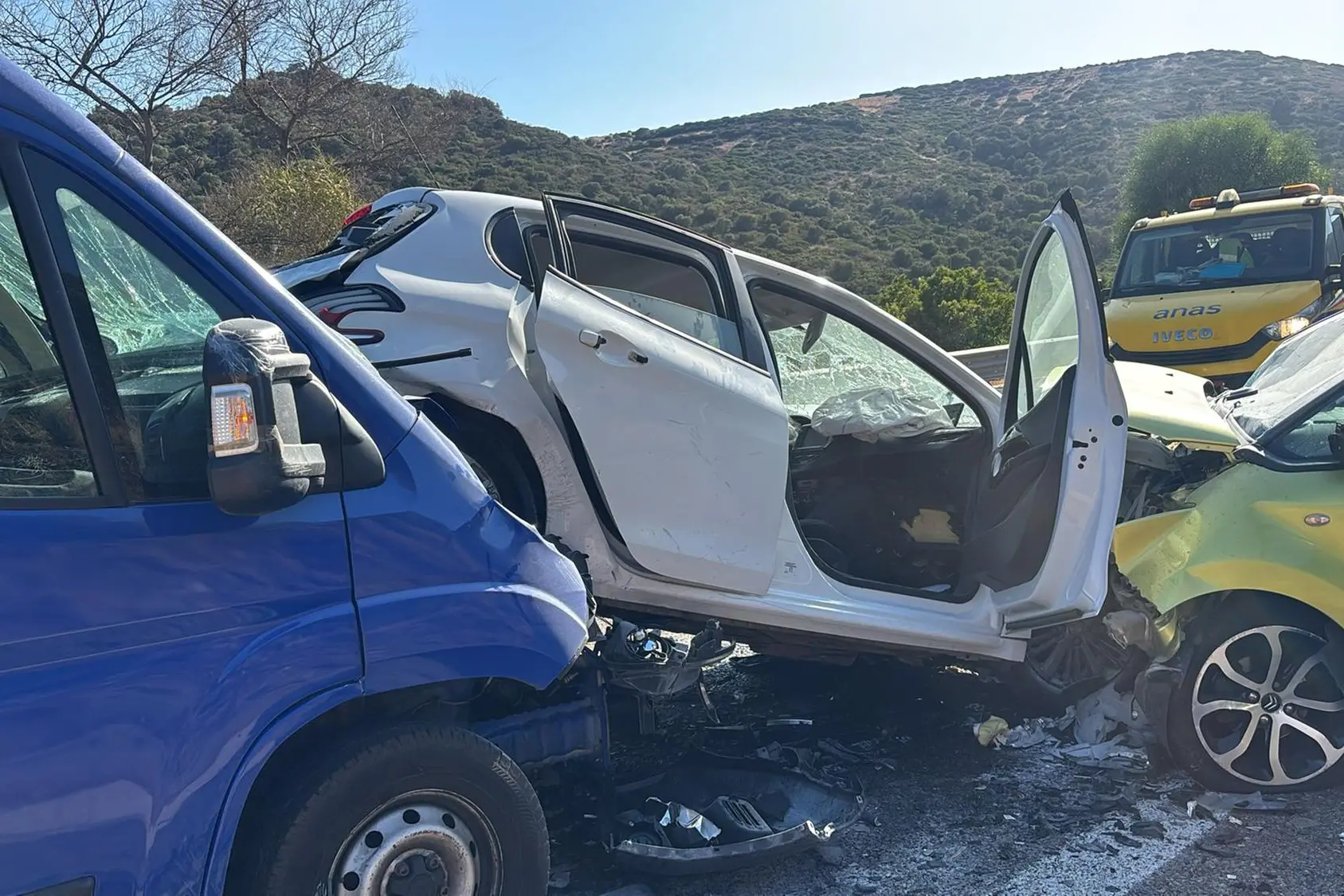 Le auto coinvolte nell'incidente a Geremeas costato la vita a Francesco Pintus
