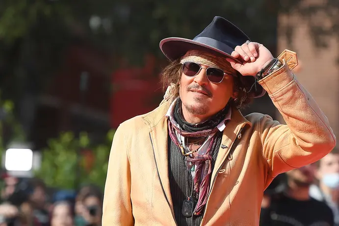 Johnny Depp alla Festa del Cinema di Roma (Ansa)