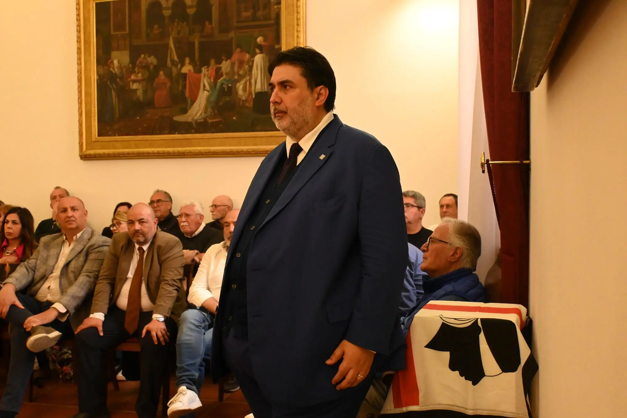 Christian Solinas a Oristano per i 105 anni del Psd'Az (foto Alessandra Chergia)
