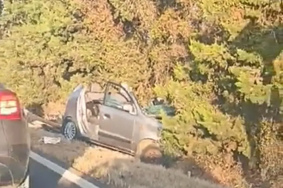 L'incidente di questa mattina, sulla Alghero-Olmedo (L'Unione Sarda)