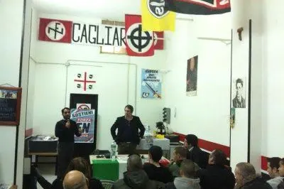 L'inaugurazione della sede di Forza Nuova a Cagliari