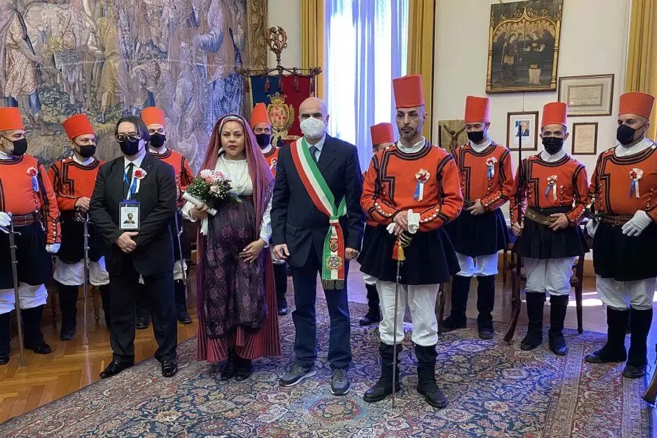 La cerimonia (foto Comune di Cagliari)