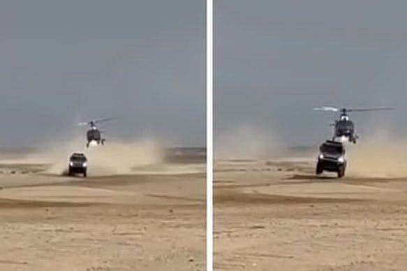 Elicottero contro camion, collisione mozzafiato al Rally Dakar