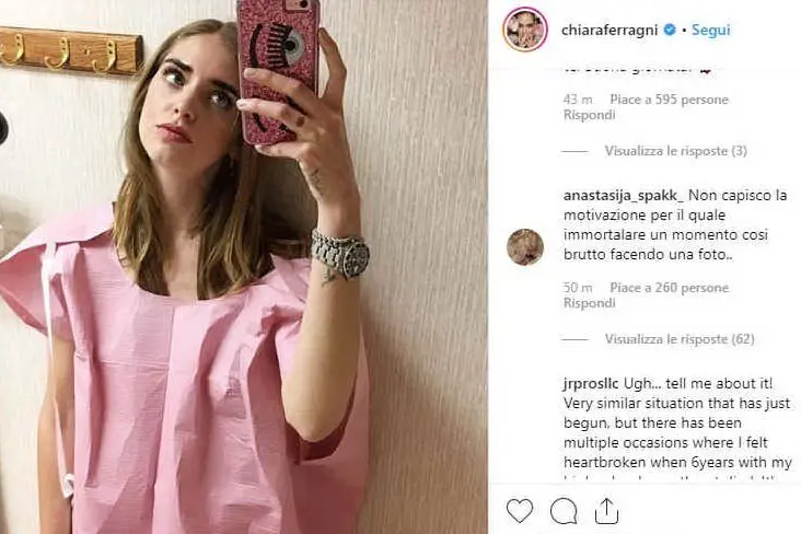 Il post di Chiara Ferragni (Instagram)