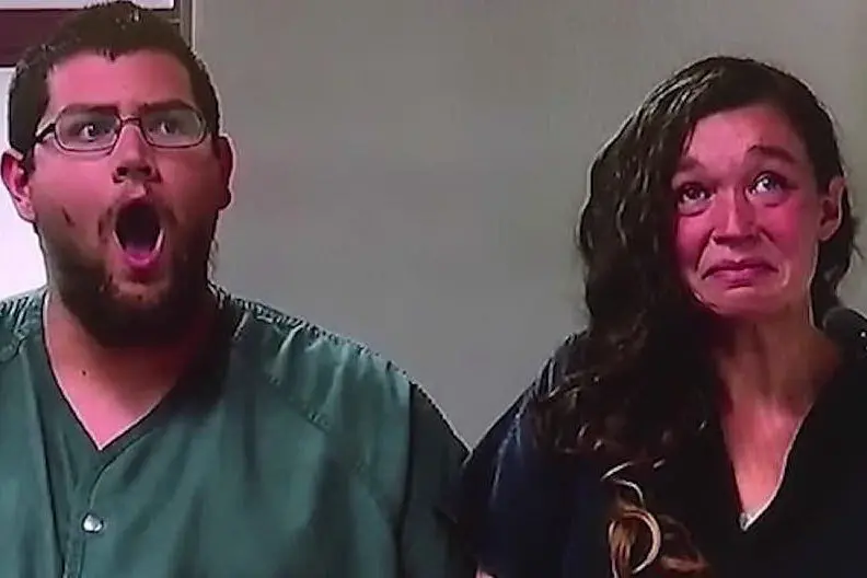 Seth Welch e Tatiana Fusari durante la lettura della sentenza