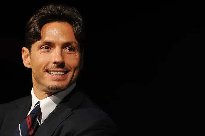 Il vicepresidente di Mediaset Piersilvio Berlusconi al termine della presentazione dei dati 2010 agli analisti finanziari, 23 marzo 2011. In particolare gli utenti Mediaset Premium sono 1,9 milioni in abbonamento e 2,3 milioni con tessere prepagate. ANSA/DANIEL DAL ZENNARO