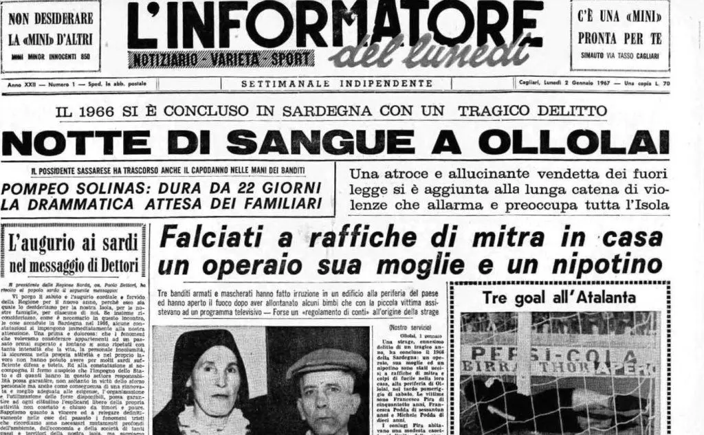 #AccaddeOggi: 2 gennaio 1967, si indaga sulla strage di Ollolai