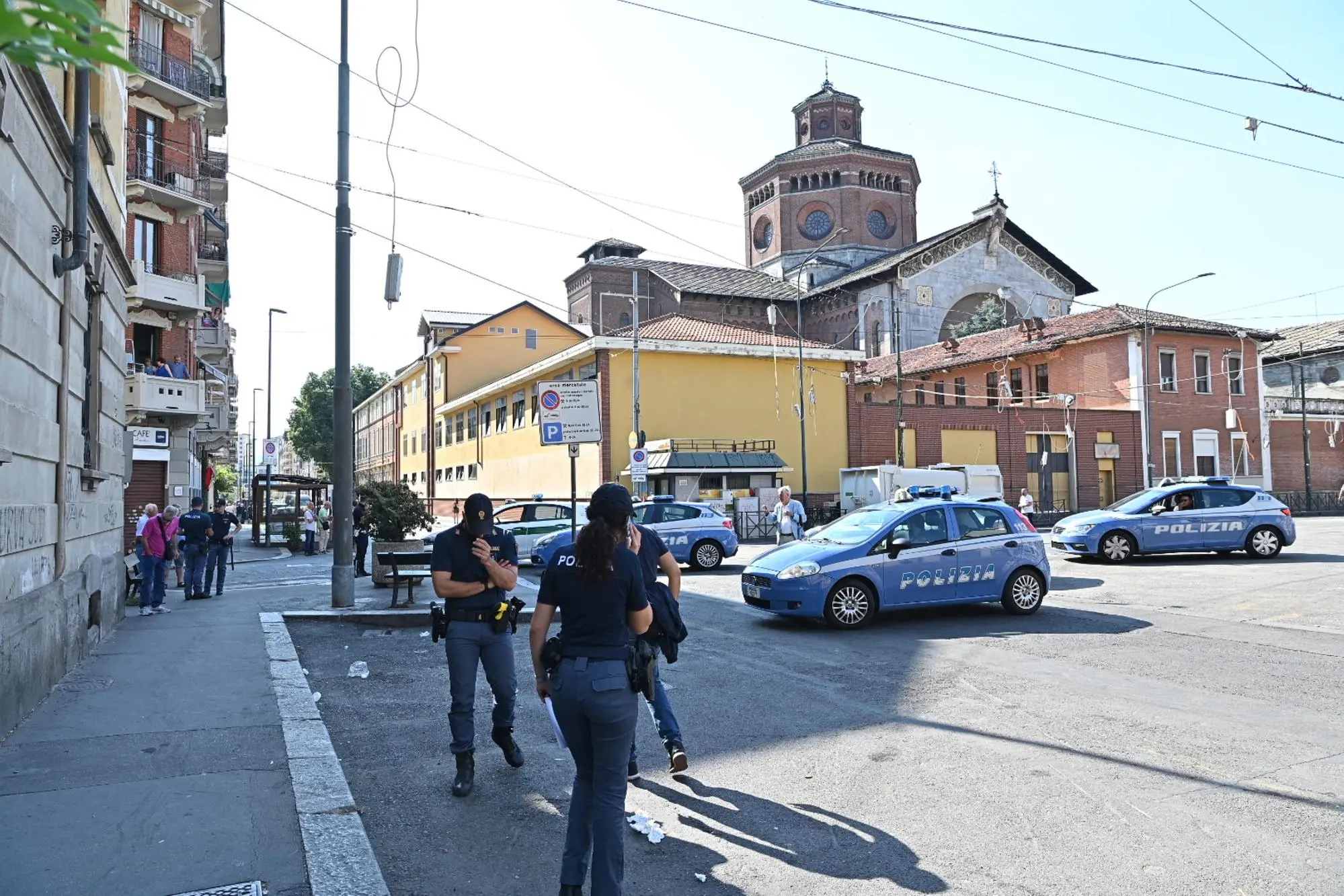 Il luogo dell'omicidio a Torino (Ansa)