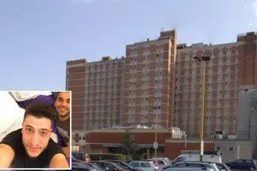 L'ospedale San Francesco di Nuoro - nel riquadro la vittima dell'incidente