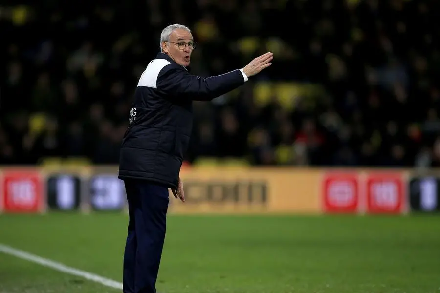 Leicester City manager Claudio Ranieri gestures on the touchline during the Barclays Premier League match at Vicarage Road, London. PRESS ASSOCIATION Photo. Picture date: Saturday March 5, 2016. See PA story SOCCER Watford. Photo credit should read: Nick Potts/PA Wire. RESTRICTIONS: EDITORIAL USE ONLY No use with unauthorised audio, video, data, fixture lists, club/league logos or "live" services. Online in-match use limited to 75 images, no video emulation. No use in betting, games or single club/league/player publications.
