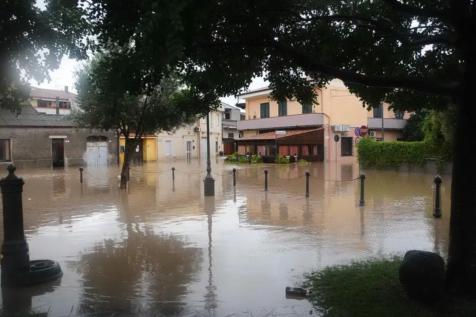 Terralba il giorno dopo l'alluvione - Foto Chergia