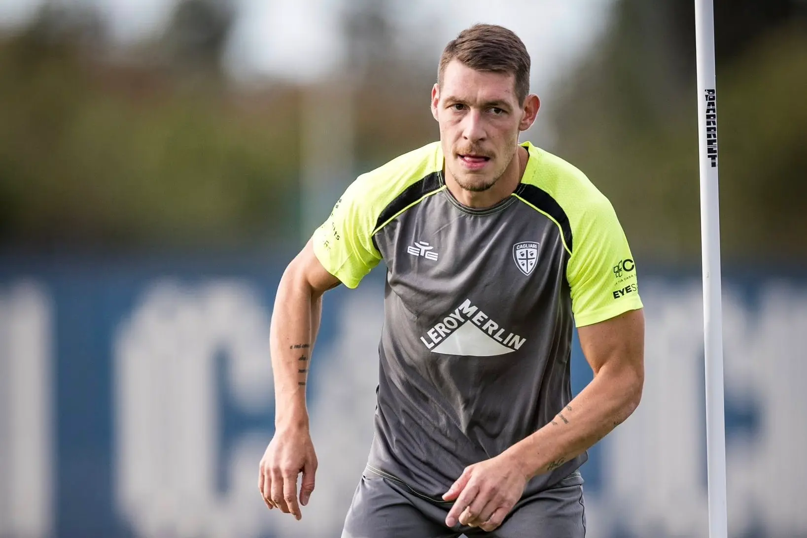 L’attaccante del Cagliari Andrea Belotti