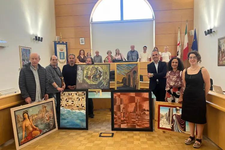 La premiazione dei sei dipinti (foto Pala)