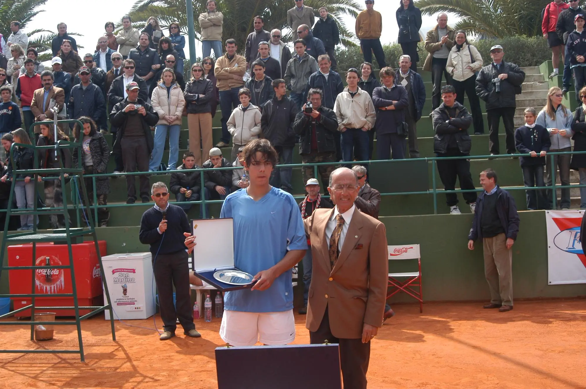Rafa Nadal sul campo da golf del Pevero (foto archivio Unione Sarda)