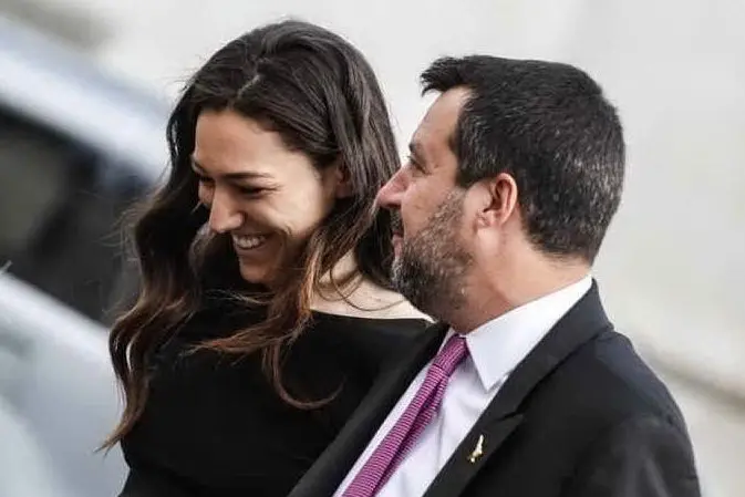 Matteo Salvini e Francesca Verdini (Ansa)