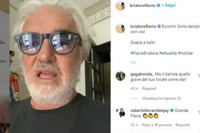 Flavio Briatore (da Instagram)