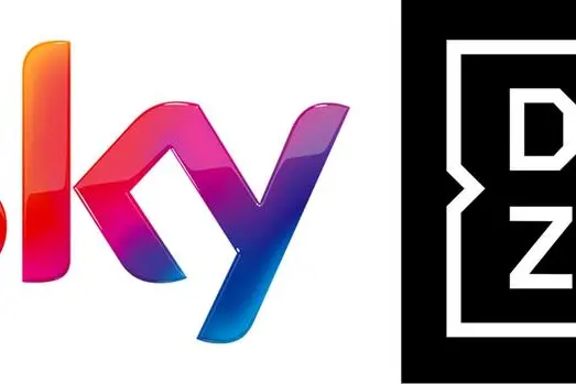 Il logo di Sky e quello di Dazn (foto Ansa)