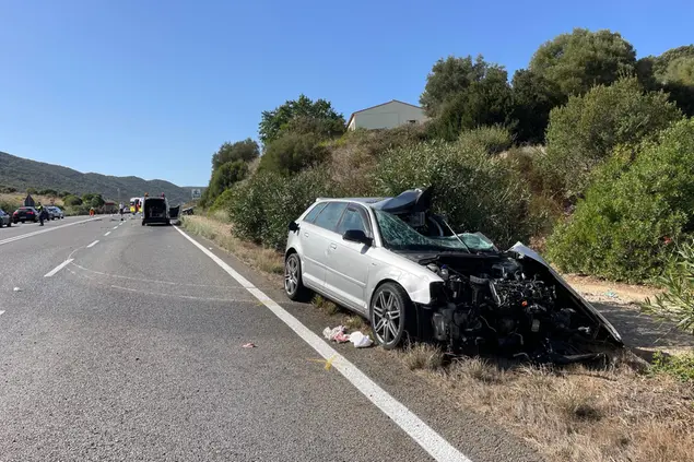 L'Audi coinvolta nell'incidente (foto Murru)