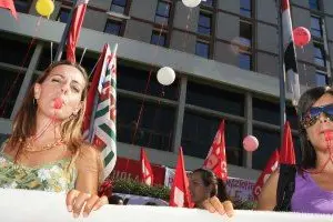 La protesta degli insegnanti. Foto Giuseppe Ungari