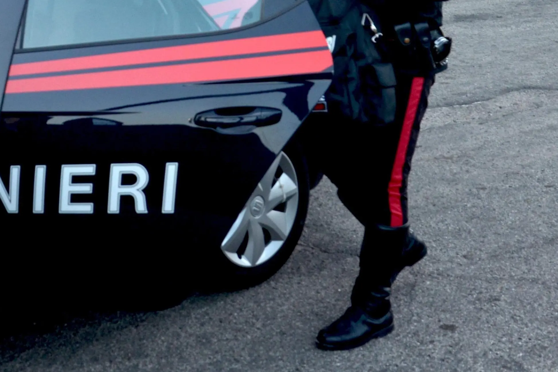 Un intervento dei carabinieri (L'Unione Sarda)