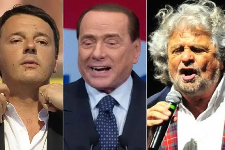 Renzi, Berlusconi e Grillo