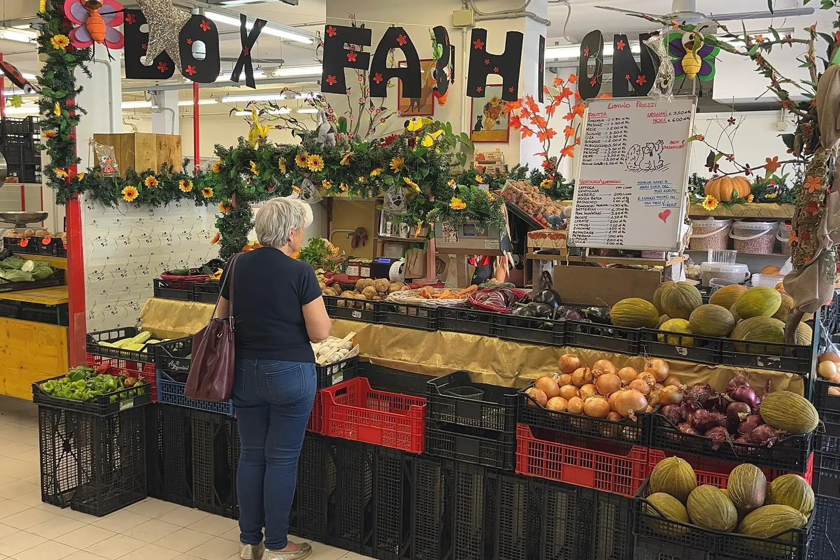 A stall at the market on Via Cimarosa