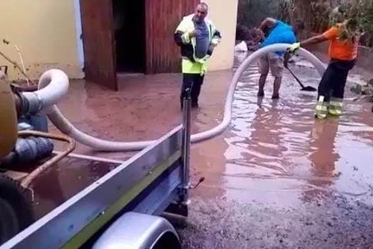 La Protezione civile a Narcao (Foto Andrea Scano)
