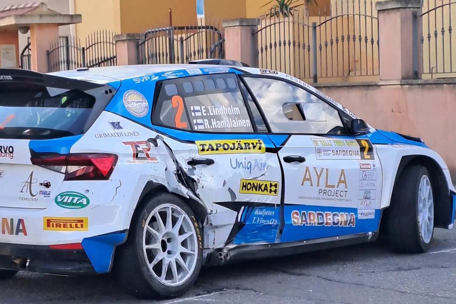 La Skoda Fabia coinvolta nell'incidente (foto concessa)