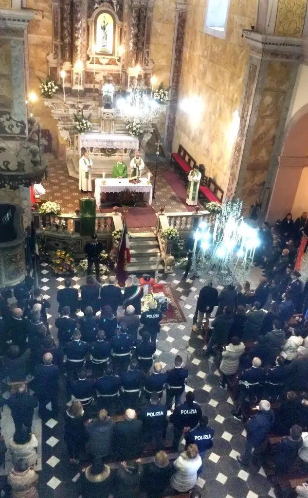 Il funerale di Francesco Pischedda