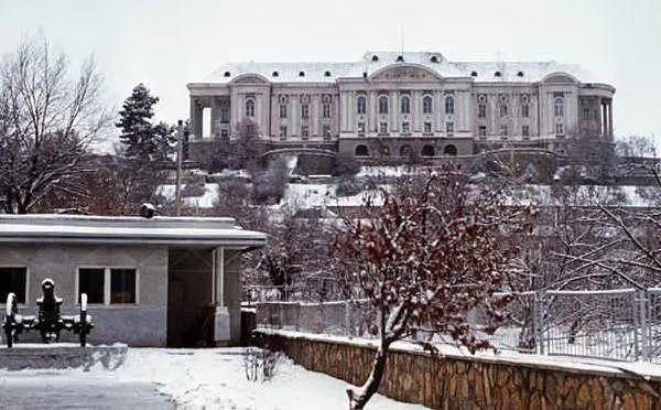 Il palazzo presidenziale di Kabul, divenuto sede del quartiere generale dell'armata sovietica