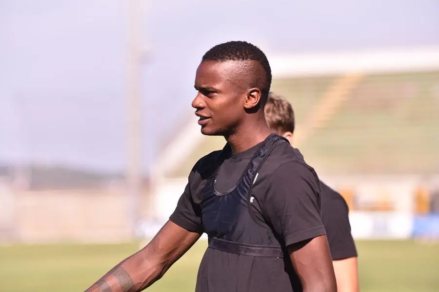 King Udoh in training (photo Sandro Giordano - Olbia Calcio)