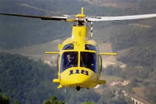 Un elicottero del 118