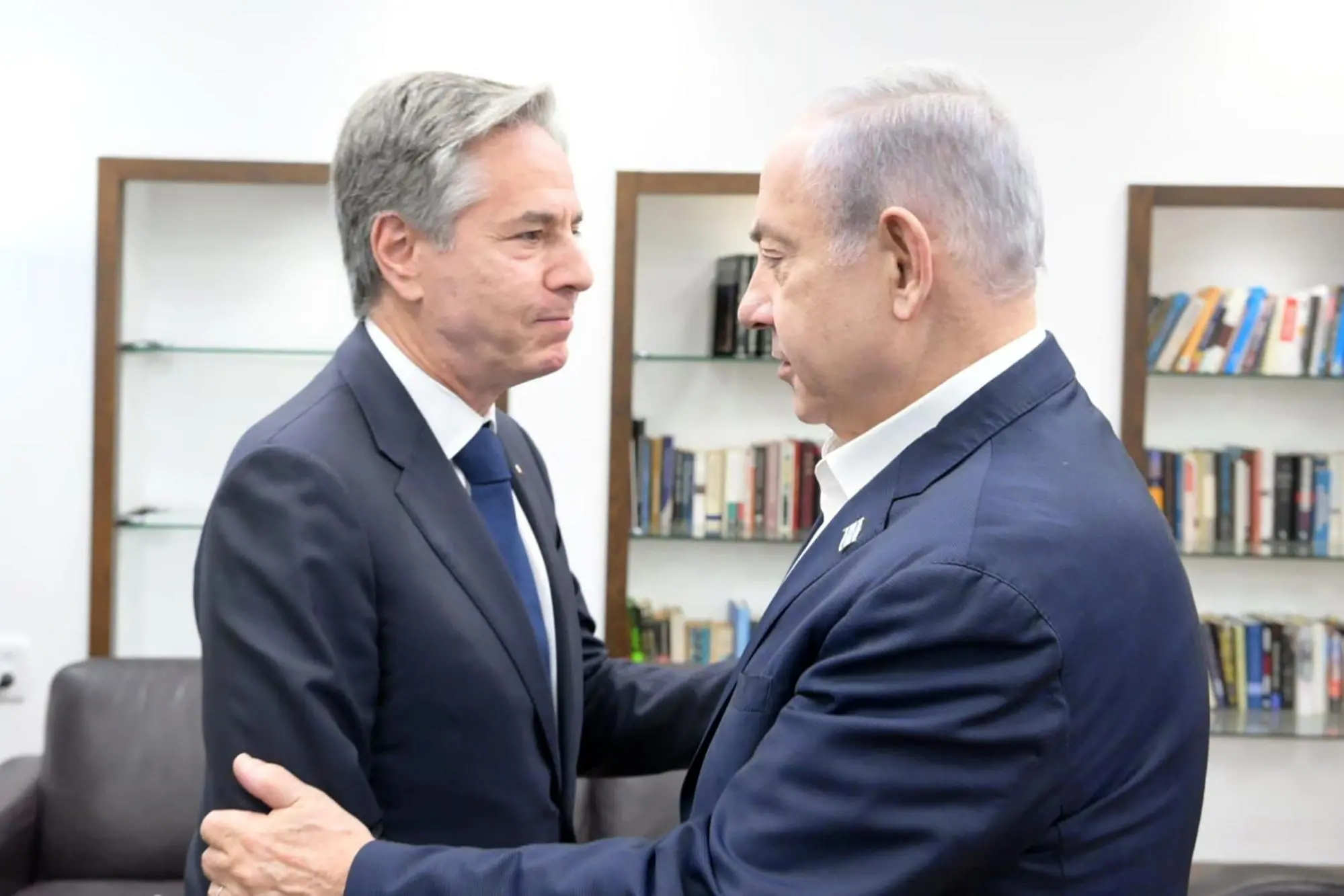 Blinken e Netanyahu (foto Ansa/Epa)