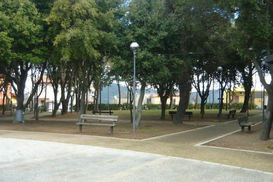 Il parco nel centro abitato di Burcei (foto Raffaele Serreli)