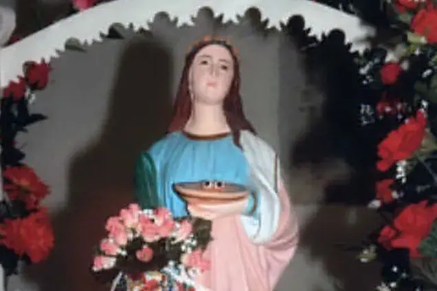 La statua di Santa Lucia di Usellus