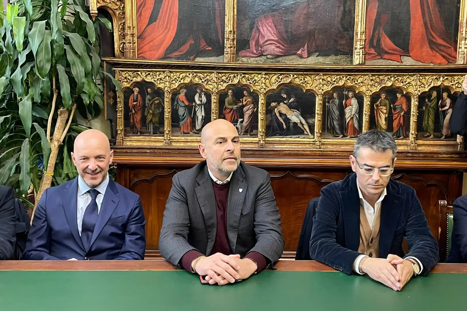 Da sinistra: Maurizio Fiori, Tommaso Giulini e Massimo Zedda (foto Spignesi)