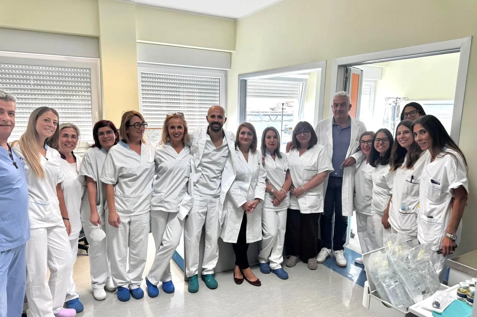 Il dott. Ciccarese con la sua equipe