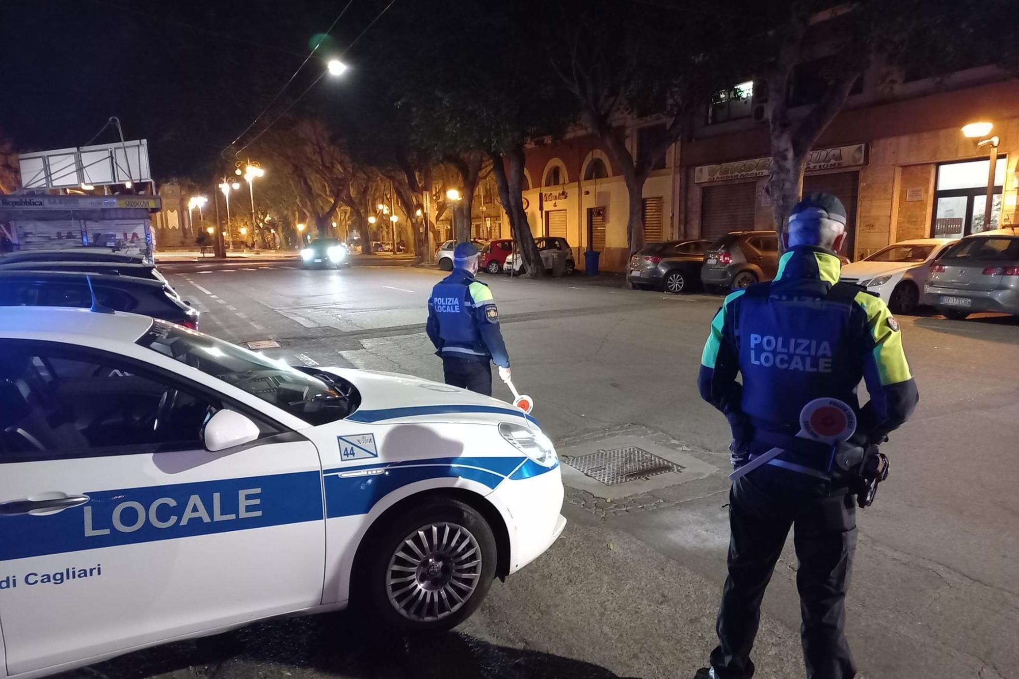 La polizia locale di Cagliari (foto concessa)