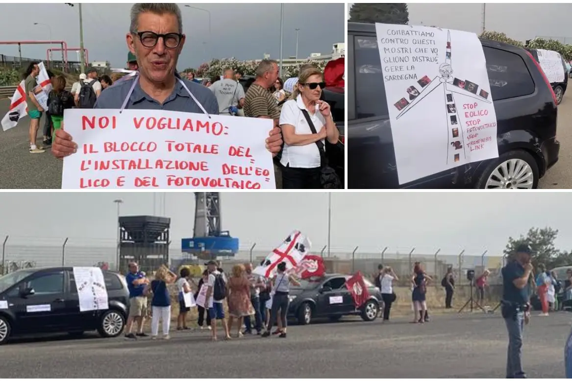 La protesta a Oristano (foto Pinna)
