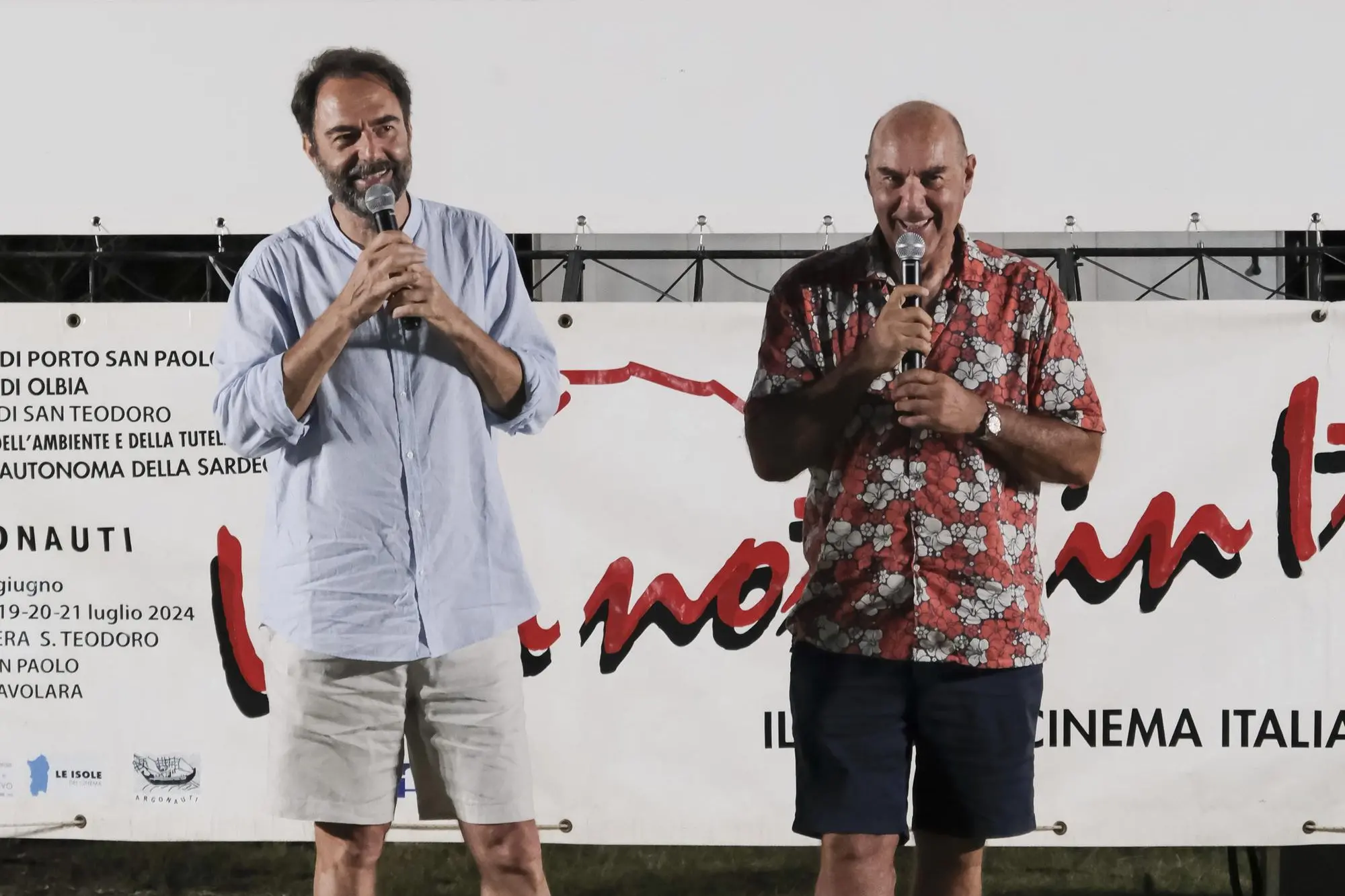 Neri Marcorè e Marco Navone dall’Associazione Argonauti (foto Andrea Mignogna)