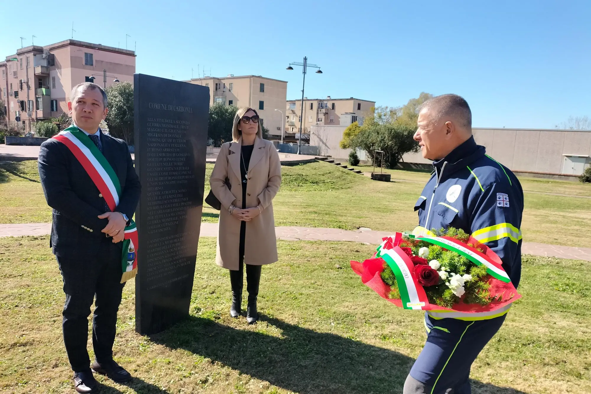 La commemorazione al Parco Martiri delle Foibe (foto Scano)
