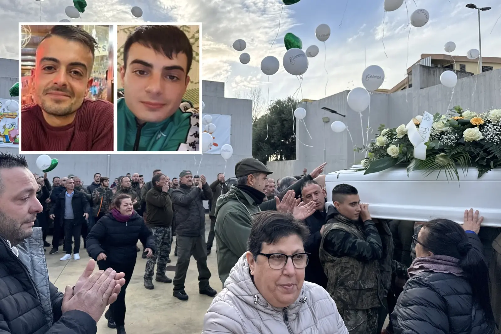 I funerali di Giacomo Desogus e Matthias Steri (foto Anedda)