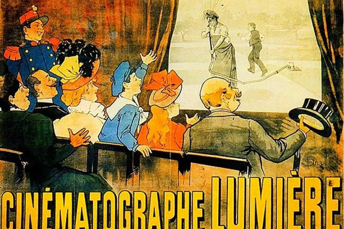 Cinematografo Lumière (foto libera da diritti)
