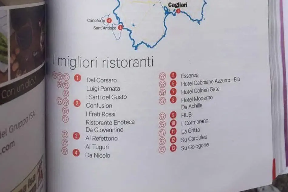I ristoranti sardi segnalati dal Gambero Rosso (foto Pilia)