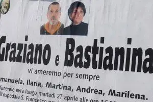 il necrologio per le vittime di nuoro