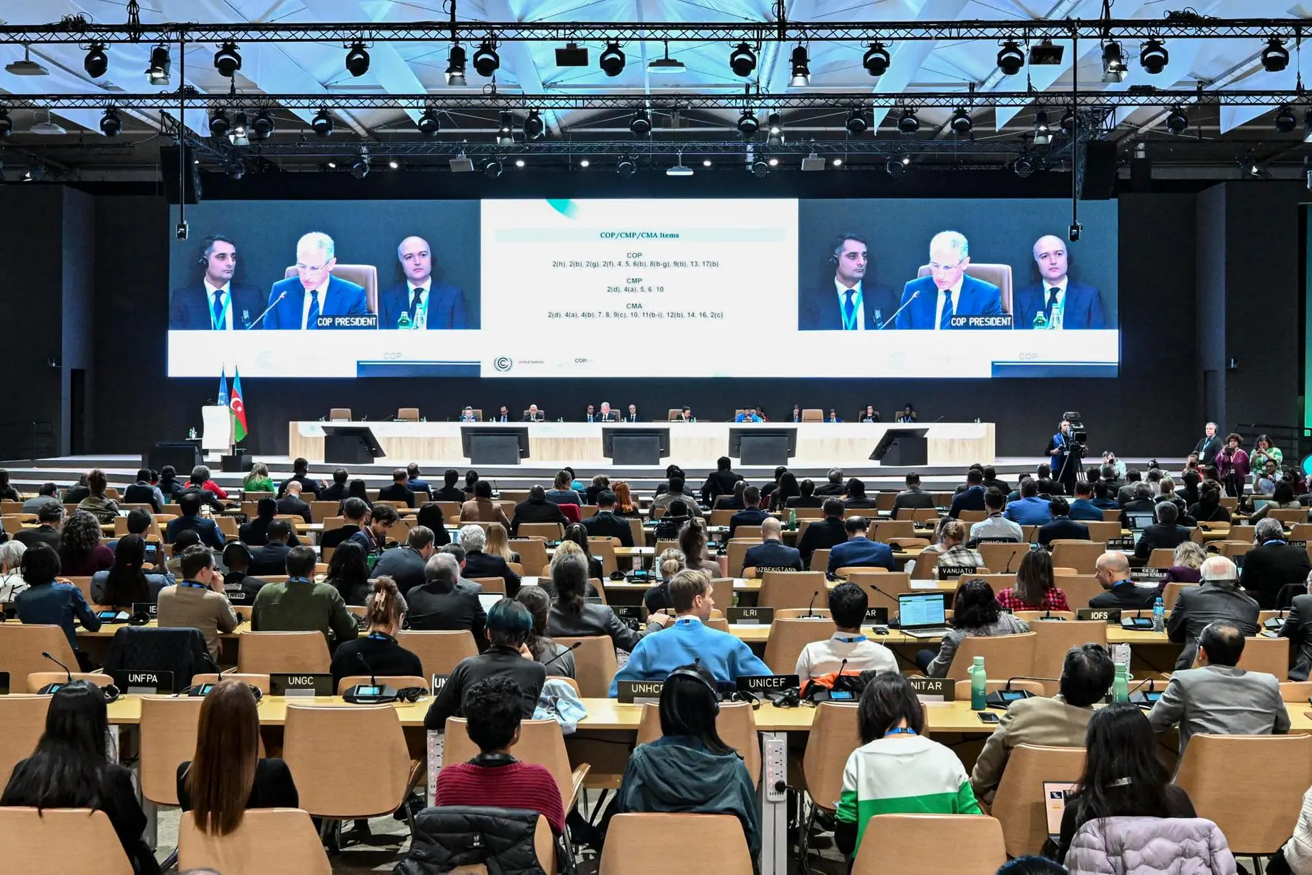 La conferenza sul clima (foto Ansa/Epa)