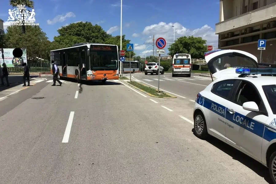 L'incidente (foto Polizia municipale)