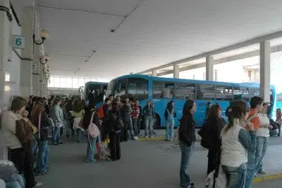 La stazione dei pullman dell'Arst a Oristano, in via Cagliari